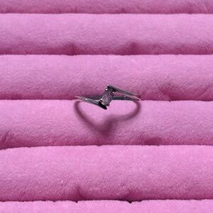 Sterling silver oval amethyst ring size 8.5